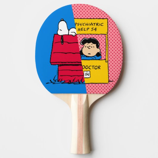 Raquette De Ping Pong cacahuètes | Snoopy & Lucy Half & Half (Devant)