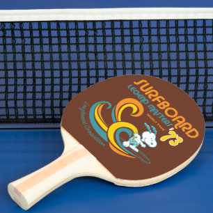 Raquette De Ping Pong cacahuètes   Snoopy Surboard Longboard Competition