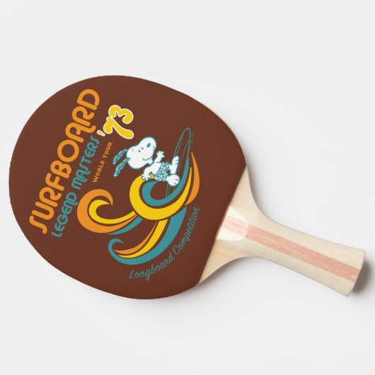 Raquette De Ping Pong cacahuètes | Snoopy Surboard Longboard Competition (Côté)