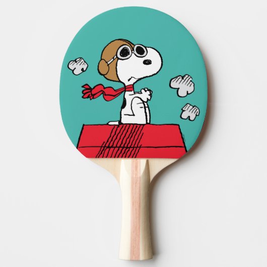Raquette De Ping Pong cacahuètes | Snoopy the Flying Ace (Devant)