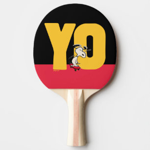 Raquette De Ping Pong cacahuètes   Snoopy YO Skateboard