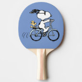 Raquette De Ping Pong cacahuètes | Vélo Snoopy & Woodstock (Devant)