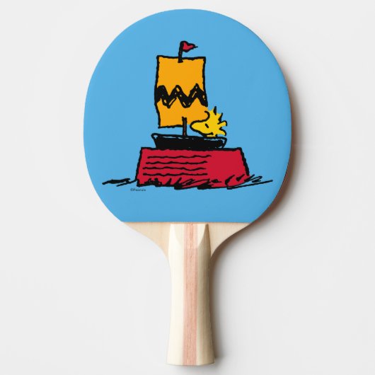 Raquette De Ping Pong cacahuètes | Woodstock Snoopy Plat Bateau à voile (Devant)