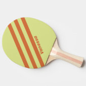 Raquette De Ping Pong Cactus du désert rétro Trois bandes avec nom (Côté)