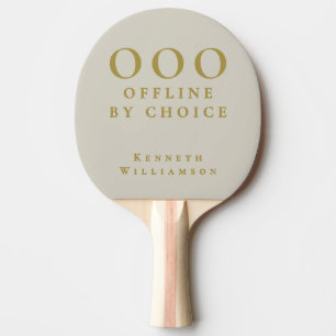 Raquette De Ping Pong Cadeau drôle personnalisé Hommes Sable Beige Or OO