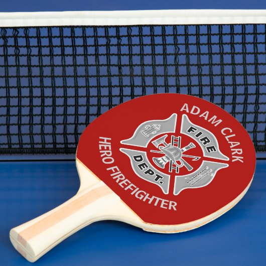 Raquette De Ping Pong Cadeau personnalisé pour pompiers (Insitu)