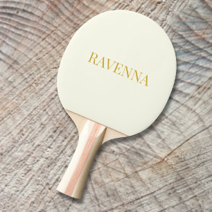 Raquette De Ping Pong Cadeau personnalisé sérif luxe crème pour elle