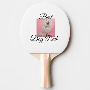 Raquette De Ping Pong Cadeau simple photo animal coloré nom chien Papa