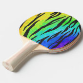 Raquette De Ping Pong Cadeaux Tiger noir et arc-en-ciel (Devant Angle)
