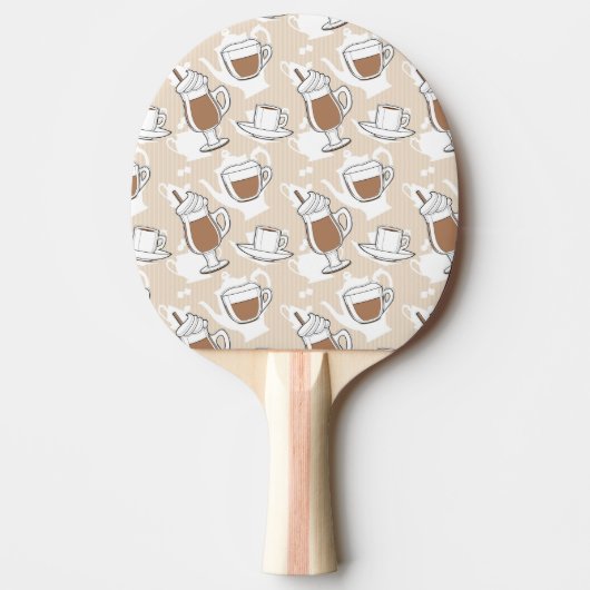 Raquette De Ping Pong Café, motif doux (Devant)