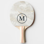 Raquette De Ping Pong Calacatta Gold Marble Stone Monogram (Dos)