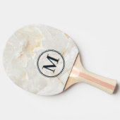 Raquette De Ping Pong Calacatta Gold Marble Stone Monogram (Côté)