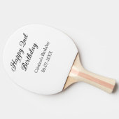 Raquette De Ping Pong calligraphie simple minimum heureux 2e anniversair (Côté)