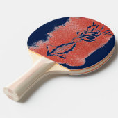 Raquette De Ping Pong "Calmar géant sur bleu foncé" Ping Pong Paddle (Devant Angle)
