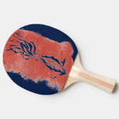 Raquette De Ping Pong "Calmar géant sur bleu foncé" Ping Pong Paddle (Côté)