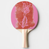 Raquette De Ping Pong "Calmar géant sur rose" Ping Pong Paddle (Devant)