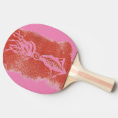 Raquette De Ping Pong "Calmar géant sur rose" Ping Pong Paddle (Côté)