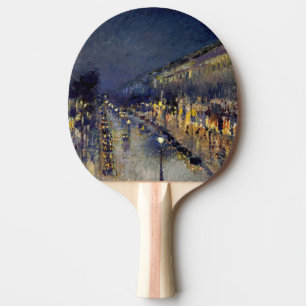 Raquette De Ping Pong Camille Pissarro - Boulevard Montmartre la nuit