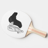 Raquette De Ping Pong Camion Silhouette à la main (Côté)