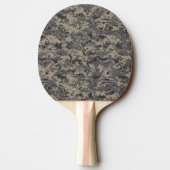 Raquette De Ping Pong Camouflage numérique armée pixel photo imprimé (Dos)
