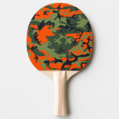 Raquette De Ping Pong Camouflage orange et vert, Militaire, Armée (Devant)