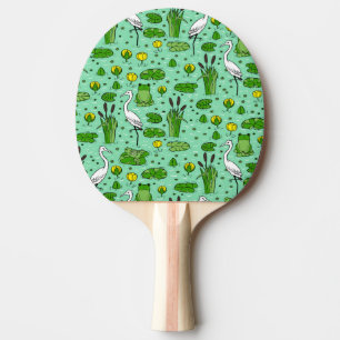 Raquette De Ping Pong Cannes, hérons, lis : essaim vintage.