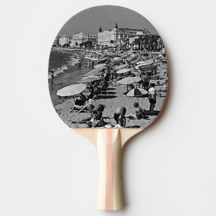 Raquette De Ping Pong Cannes Plage France Vintage Tableau de Bord Fléche