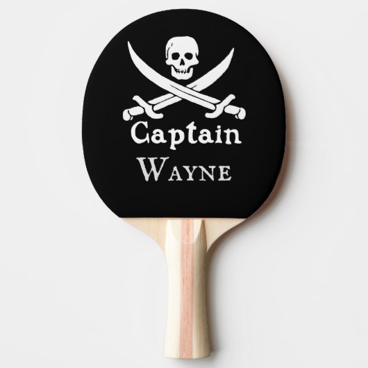 Raquette De Ping Pong Capitaine pirate personnalisée (Devant)