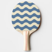 Raquette De Ping Pong Capri bleu à rayures ondulées (Dos)