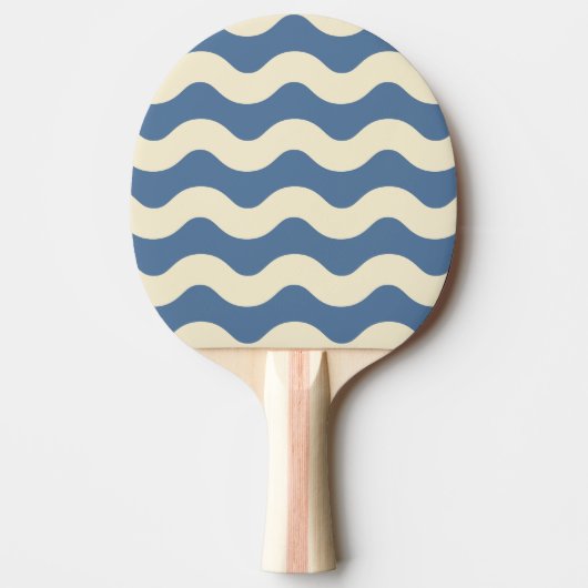 Raquette De Ping Pong Capri bleu à rayures ondulées (Devant)