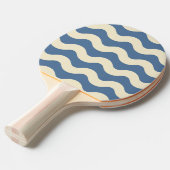 Raquette De Ping Pong Capri bleu à rayures ondulées (Devant Angle)