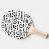 Raquette De Ping Pong Caractères arachide Motif Graffiti (Côté)