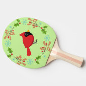 Raquette De Ping Pong Cardinal Rouge Cardinal Cardinal aux Fleurs (Côté)