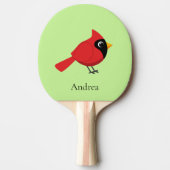 Raquette De Ping Pong Cardinal Rouge Cardinal Cardinal aux Fleurs (Devant)