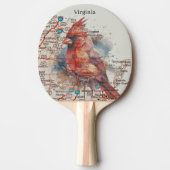Raquette De Ping Pong Cardinal sur Virginia Road Map (Devant)