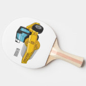 Raquette De Ping Pong Caricature à rouleaux de route (Côté)