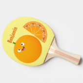Raquette De Ping Pong Caricature d'agrumes d'orange (Côté)