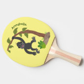 Raquette De Ping Pong Caricature de bébé gorille joyeux (Côté)