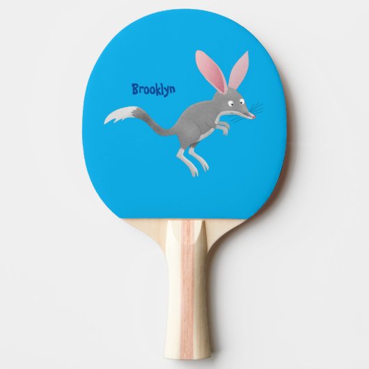 Raquette De Ping Pong Caricature de bilby australien très heureuse (Devant)