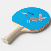 Raquette De Ping Pong Caricature de bilby australien très heureuse (Devant Angle)