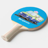 Raquette De Ping Pong Caricature de camion de glace joli (Devant Angle)