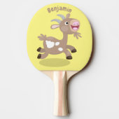 Raquette De Ping Pong Caricature de chèvre billy joyeux (Dos)