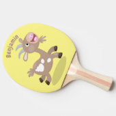 Raquette De Ping Pong Caricature de chèvre billy joyeux (Côté)