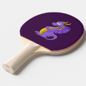 Raquette De Ping Pong Caricature de dragon violet (Devant Angle)