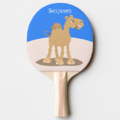 Raquette De Ping Pong Caricature de dromadaire joyeux et souriant (Dos)