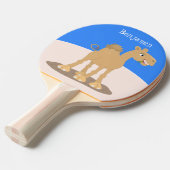 Raquette De Ping Pong Caricature de dromadaire joyeux et souriant (Devant Angle)