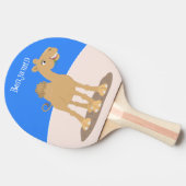 Raquette De Ping Pong Caricature de dromadaire joyeux et souriant (Côté)