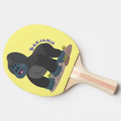 Raquette De Ping Pong Caricature de gros gorilles joyeux (Côté)