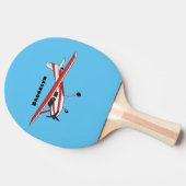 Raquette De Ping Pong Caricature de l'avion à train de vélo (Côté)