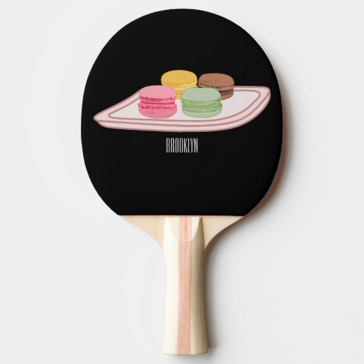 Raquette De Ping Pong Caricature de Macaron (Devant)
